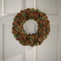 *Clearance Sale* 18.5'' Pine Cone Wreath Brown Multi Foam