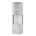 Syrah Corner Bar Cabinet White White Particle Board Particle Board