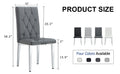 4 Piece Dining Chair, Modern Style Kitchen Upholstered High Back, Metal Leg Office Chair, Suitable For Dining Room, Office, Restaurant. Gray Pu