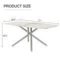 Large Modern Minimalist Rectangular Dining Table With 0.39 