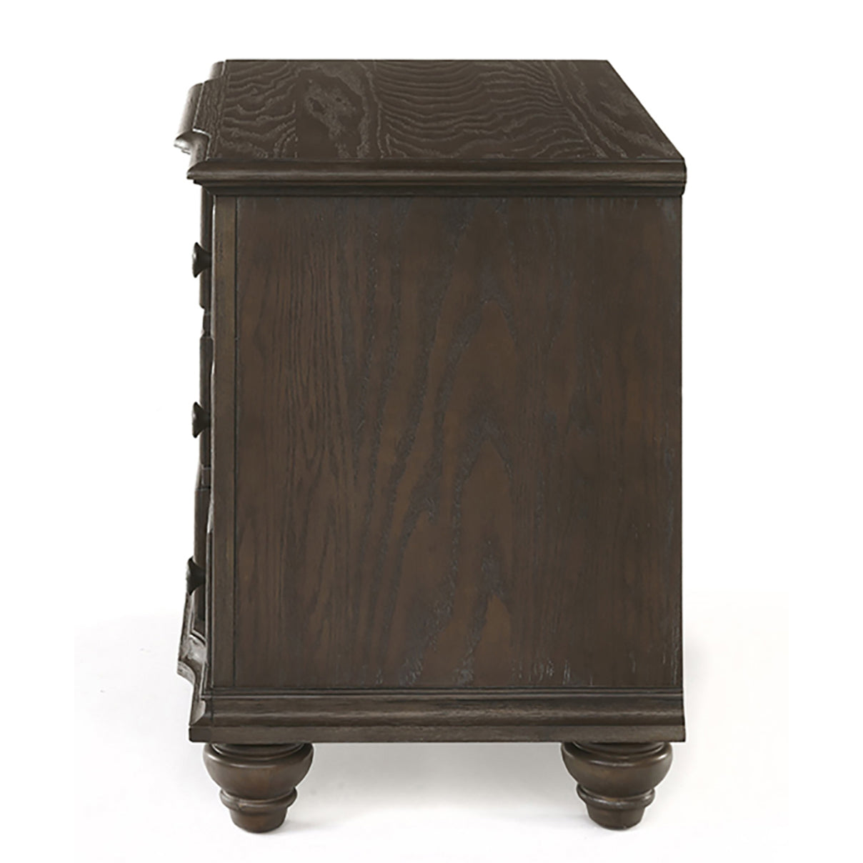 Weathered Oak 3 Drawer Nightstand Oak 3 Drawers Bedroom Rectangle Acacia Oak Wood