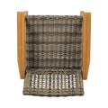 Hampton Wood And Wicker Dining Chair Set Of 2 Natural Stained Pe Rattan Iron