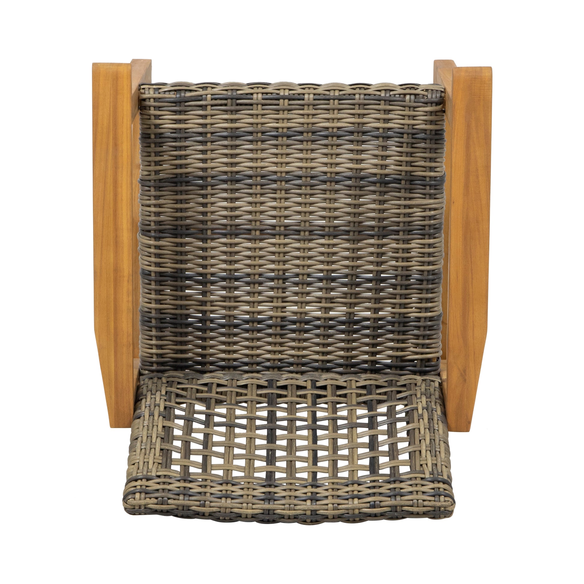 Hampton Wood And Wicker Dining Chair Set Of 2 Natural Stained Pe Rattan Iron