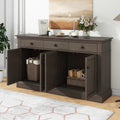 Retro Style Sideboard With Extra Large Storage Space With Three Drawers And Two Compartments For Living Room And Dining Room Taupe Taupe Solid Wood Mdf