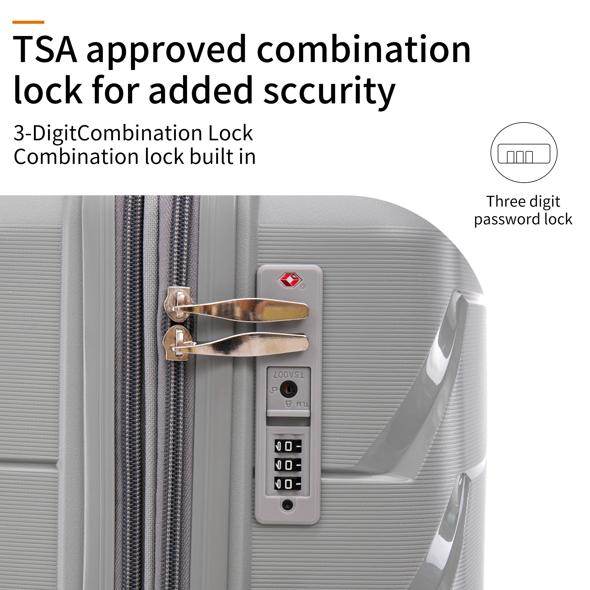 Pp Luggage Sets 3 Piece 20 24 28 , Expandable Carry On Luggage With Ts