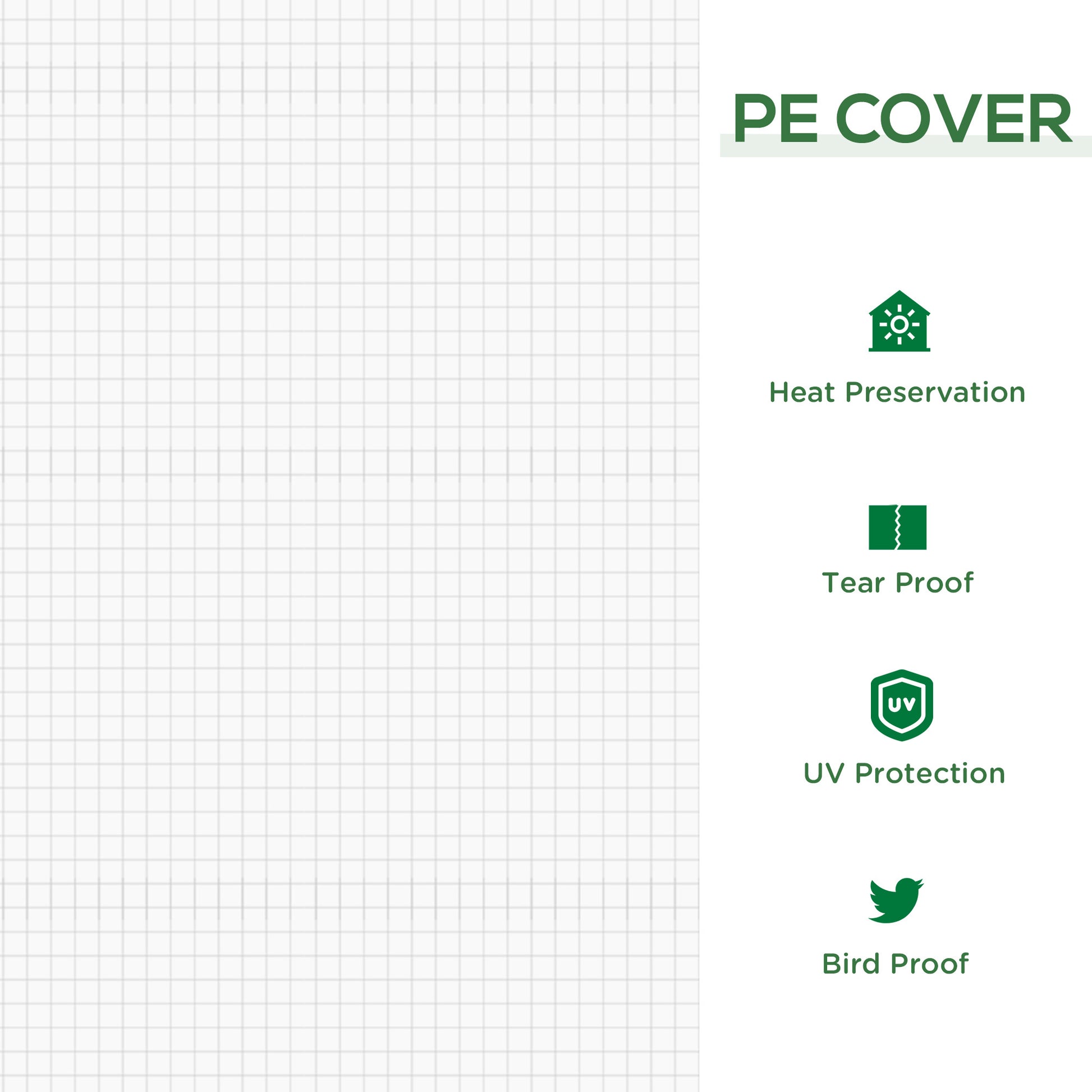 Outsunny 6' X 3' X 3' Portable Mini Greenhouse Outdoor Garden With Large Zipper Doors And Water Uv Pe Cover, White White Plastic