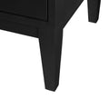 4 Door Sideboard Storage Cabinet With Door Shelf For Living Room And Dining Room, Two Large Cabinets With Adjustable Shelf, Black Black Rubberwood Solid Wood Mdf