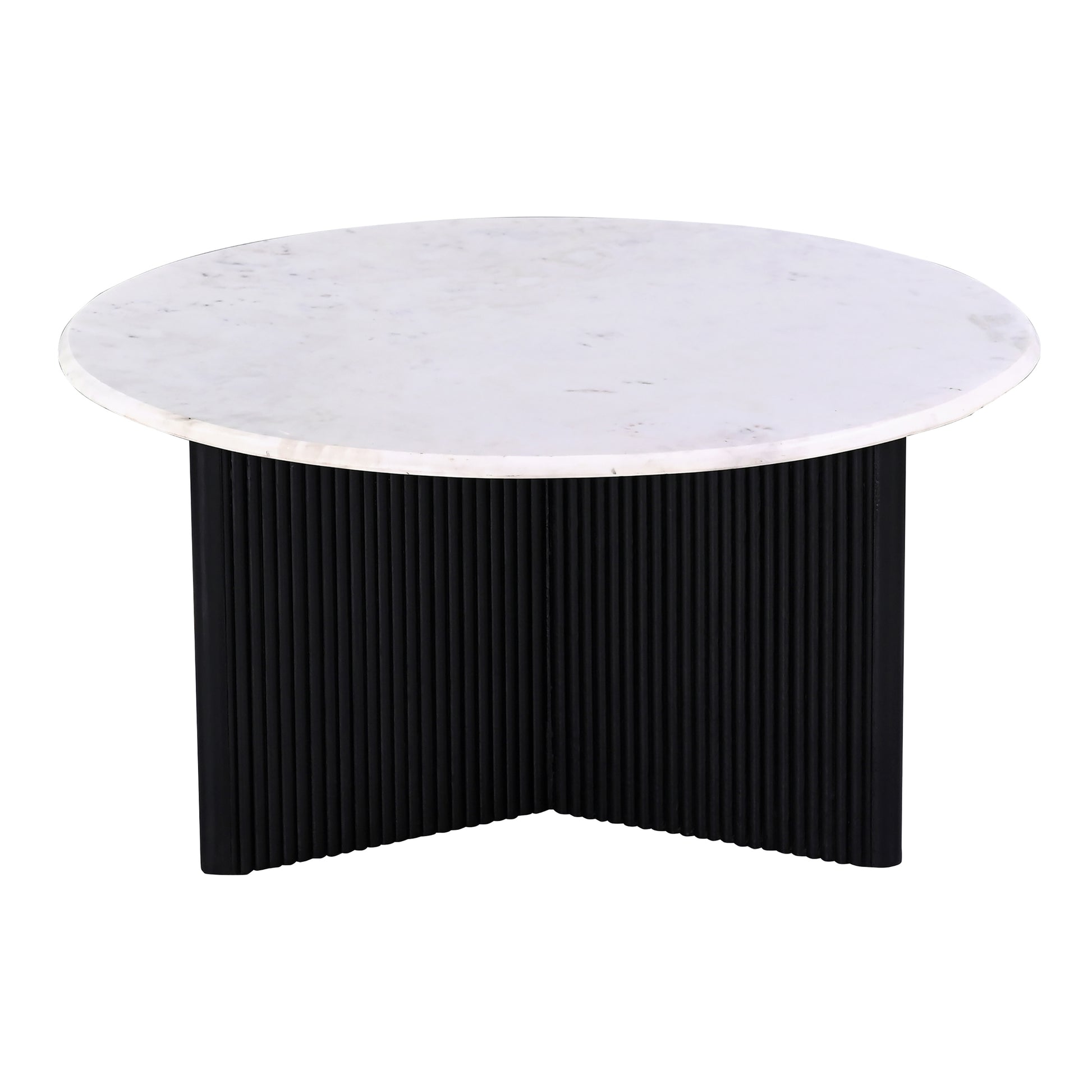 Luxurious Round Mable Topped Pedestal Coffee Table, Living Room Sofa Side Table, White Black Black White Primary Living Space Industrial Freestanding Mango Coffee & End Tables Round Marble,Solid Wood Pedestal