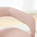 Flannelette Material Single Leisure Chair ,Comfortable Cushioned Single Leisure Chair,Chair Backrest Hoow Wih Armrests,Sutable For Living Rooms,Bedrooms And Dining Rooms Pink Pink Foam