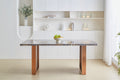 Faux Marble Mdf Dinning Table For 6 Or 8,Rectangular 70.8