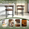 Coolmore Bar Stools Set Of 1, Modern Bar Stool With Back, Black Metal Frames, Upholstered Bar Stools For Kitchen Island, Pub, Club Dark Brown Pu Dark Brown Primary Living Space Foam Pu