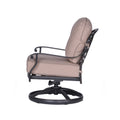 Club Swivel Chairs With Cushion, Quality Outdoor Patio Furniture Gunmetal Aluminium