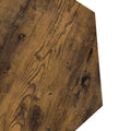 23.62'' Hexagonal Coffee Table Side Table Nightstand Antique Wood Antique Brown Mdf