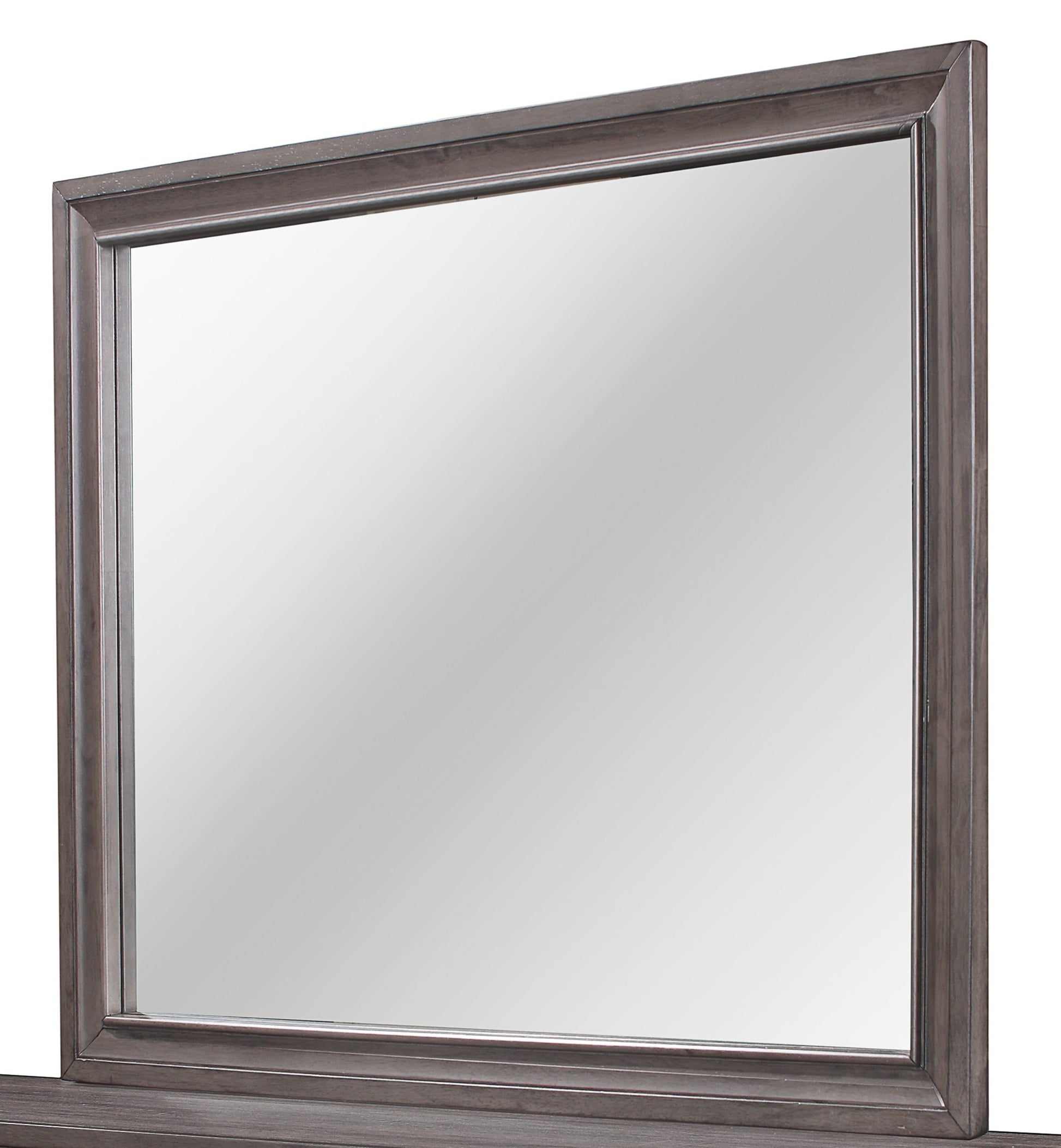 Ryder Sparkle Grey Mirror Gray Solid Wood Mdf