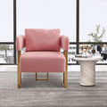 Ts Teddy Velvet Upholstered Metal Foot Sofas Pink Teddy 1 Seat