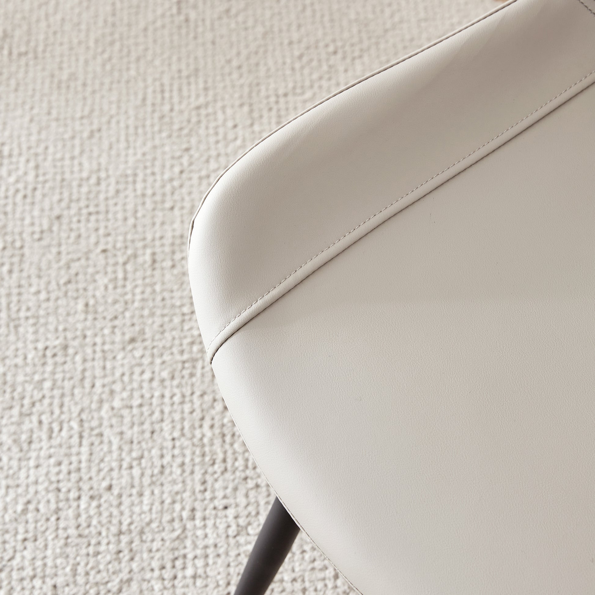 Table And Chair Set, White Imitation Marble Texture Rock Board Table Top, Black Metal Table Legs, Stable And Beautiful. Modern Simple Dining Table, Comfortable Seating. White Gray Metal