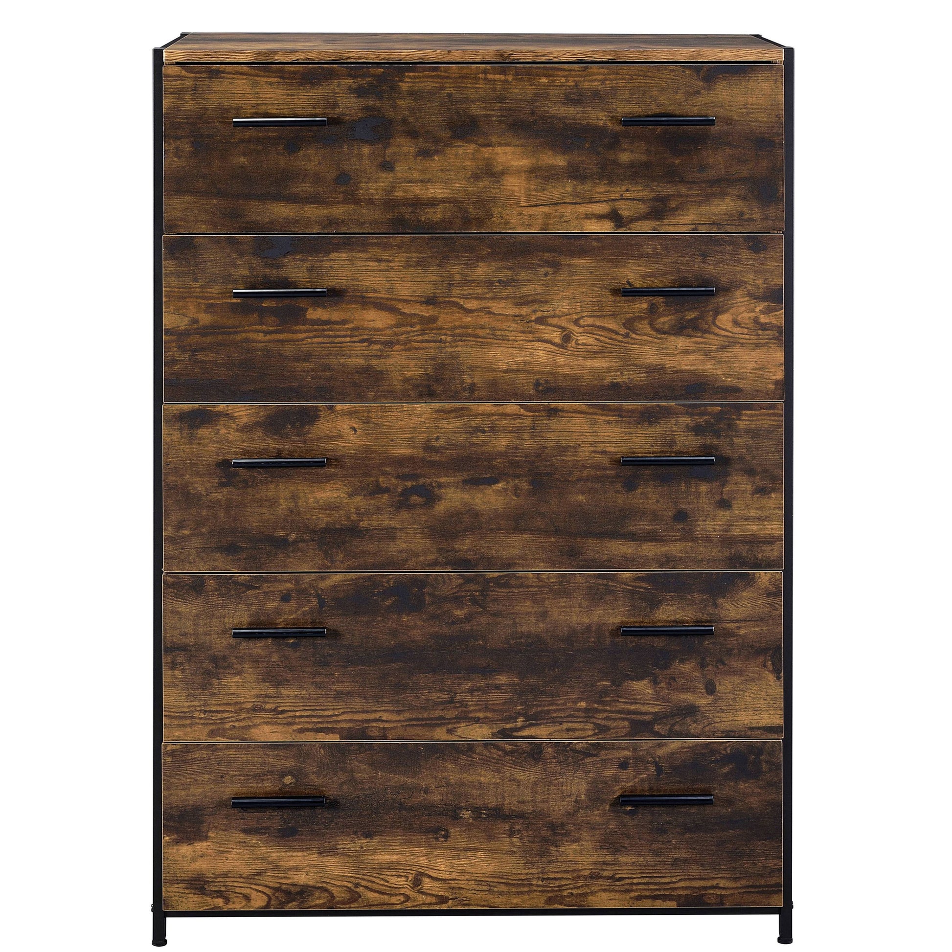 Rustic Oak And Black Chest With 5 Drawer Rustic Bedroom Rustic Wood Paper