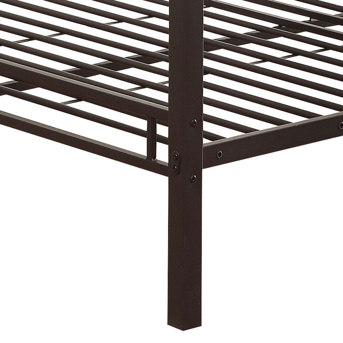 Sandy Black Double Queen Bunk Bed With Built In Ladder Black Metal