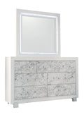 Skye Marble White Mirror White Solid Wood Mdf