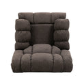 Massage Recliner Brown Fabric