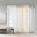 Twist Tab Voile Sheer Window Pair White Polyester