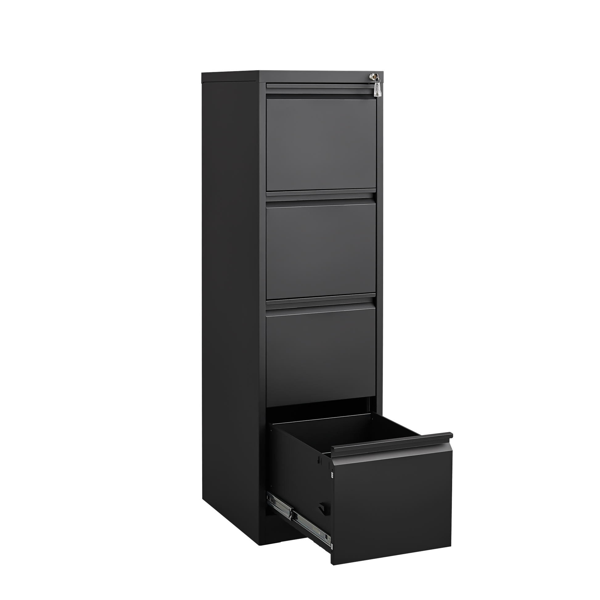 4 Drawer Vertical File Cabinet With Lock,Filing Cabinet, Metal Filing Cabinet For Home Office Organizer Storage Cabinet Letter Size A4 Legal File Filing Cabinets 3 4 Drawers Black Office Drawers