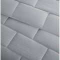 Seersucker Down Alternative Comforter Mini Set Queen Grey Microfiber