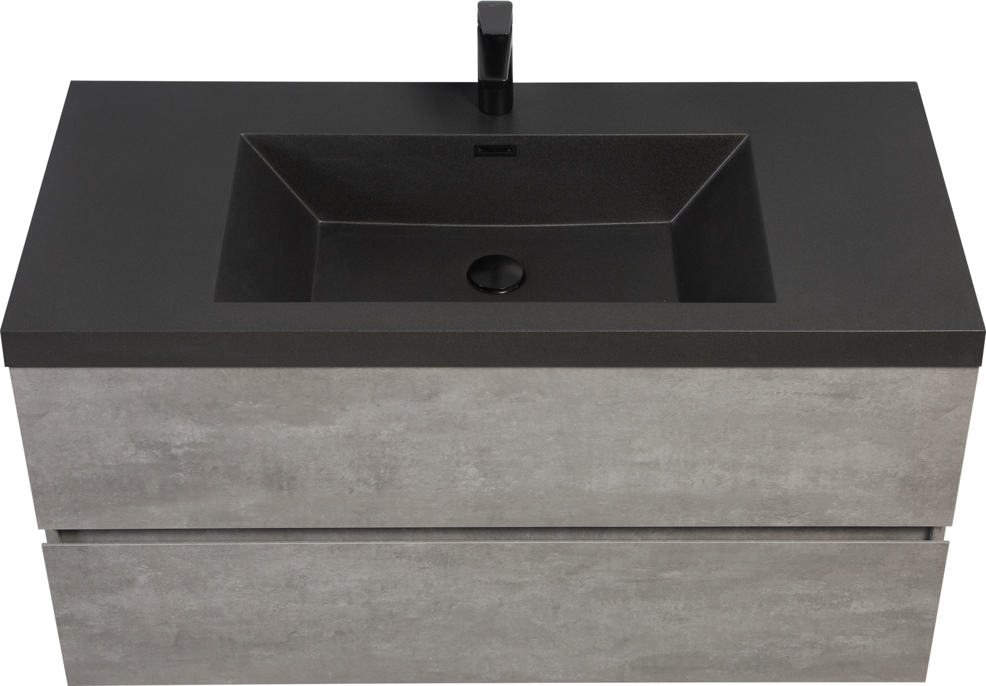 42" Floating Bathroom Vanity with Sink, Modern Wall 2-grey-wall mounted-melamine