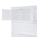 Full Size Murphy Bed Wall Bed With Top Cabinets,White Full White Plywood