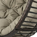 Hanging Basket Brown No Stand Basket Only Khaki Brown Pe Rattan Iron