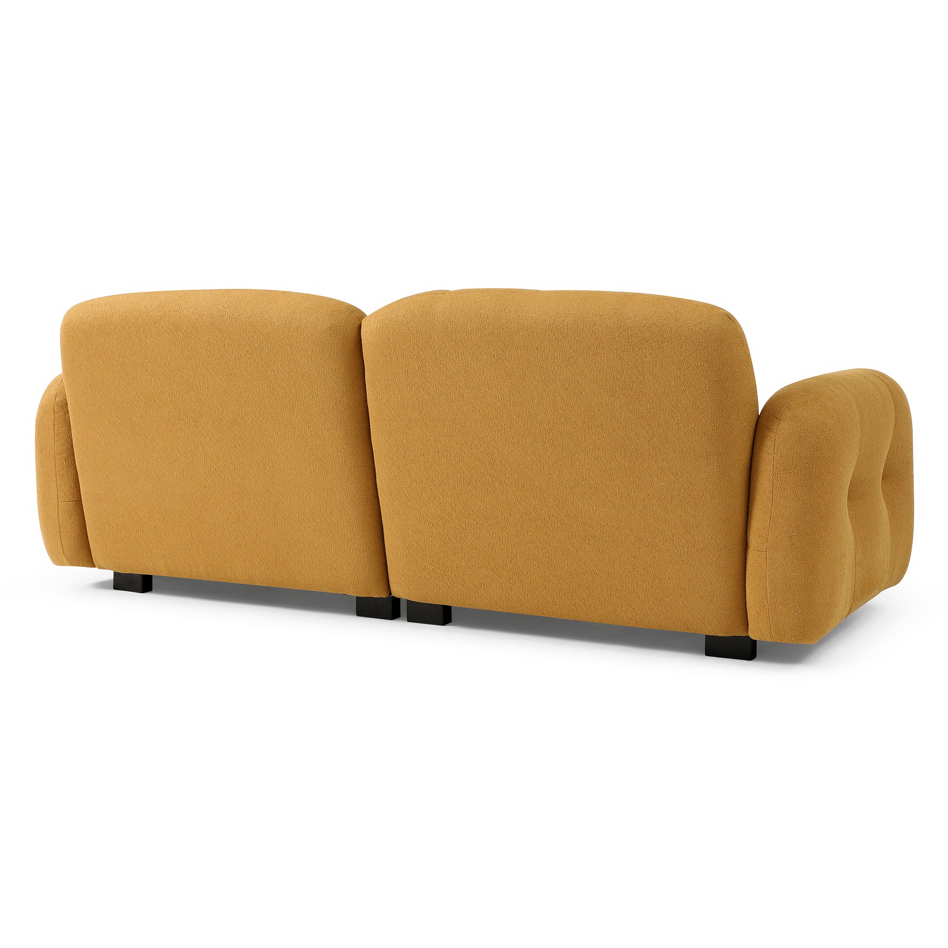 81.48" Modern Sofa Couch,3 Seater Teddy Sofa Sectional With Wooden Legs For 3 4 Persons, Upholstered Deep Seat Beautiful Seat Sofa Chaise For Living Room,Bedroom, Apartment And Office,Cognac Cognac Wood Primary Living Space Modern Foam Teddy 4 Seat