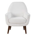 Prince Mid Century Boucle Arm Chair White Foam Boucle