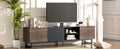 Modern Tv With 3 Cabinets& Open Shelves, Color Matching Media Console Table For Tvs Up To 80'', Entertainment Center With Drop Down Door For Living Room, Bedroom, Home Theatre Dark Brown Primary