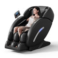 Full Body Massage Chair, Full Body Zero Gravity With 3D Massage Mechanism, 6 Auto Massage Mode, Waist And Calf Heater, Foot Roller, Bluetooth Speaker Black Black Power Remote Metal Primary Living Space Medium Duty Luxury,Modern Push Button Polyurethane