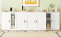Full Size Murphy Bed With Shelves, Cabinets And Usb Ports,White White Mdf Lvl