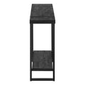 Accent Table, Console, Entryway, Narrow, Sofa, Living Room, Bedroom, Black Laminate, Black Metal, Contemporary, Modern Black Mdf