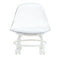 The Small And Cute White Chair With Silky Pulleys Can Move Freely, Which Is Suitable For Use In Various Scenes, And Is A Good Choice For Fashion Style. White Pet