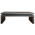Modern Coffee Table, Black Wooden Coffee Table, Rectangle Cocktail Tea Table For Living Room, 47.6