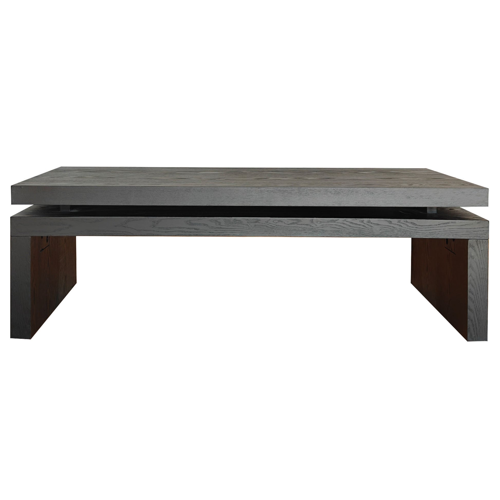 Modern Coffee Table, Black Wooden Coffee Table, Rectangle Cocktail Tea Table For Living Room, 47.6" L* 23.6" W * 16.3" H Antique Black,Black Desk Top Distressed Finish Dining Room Classic,Farmhouse,Industrial,Modern Floor Mount Ash Rectangular Coffee &