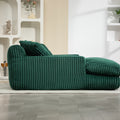 Coolmore Corduroy Lazy Sofa With 3 Back Pillows,Comfy Sofa Deep Seat Couch For Living Room,Club Emerald Emerald Primary Living Space Foam Corduroy 1 Seat