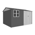 8X10Ft Outdoor Storage Shed With Thickened Galvanized Steel,With Sloped Roof & Double Lockable Door,Storage Shed Large With 6 Vents, Garden Tool Shed For Backyard Garden Patio Lawn Bike,Lawnmower Grey Rectangular None Garden & Outdoor Modern Year Round