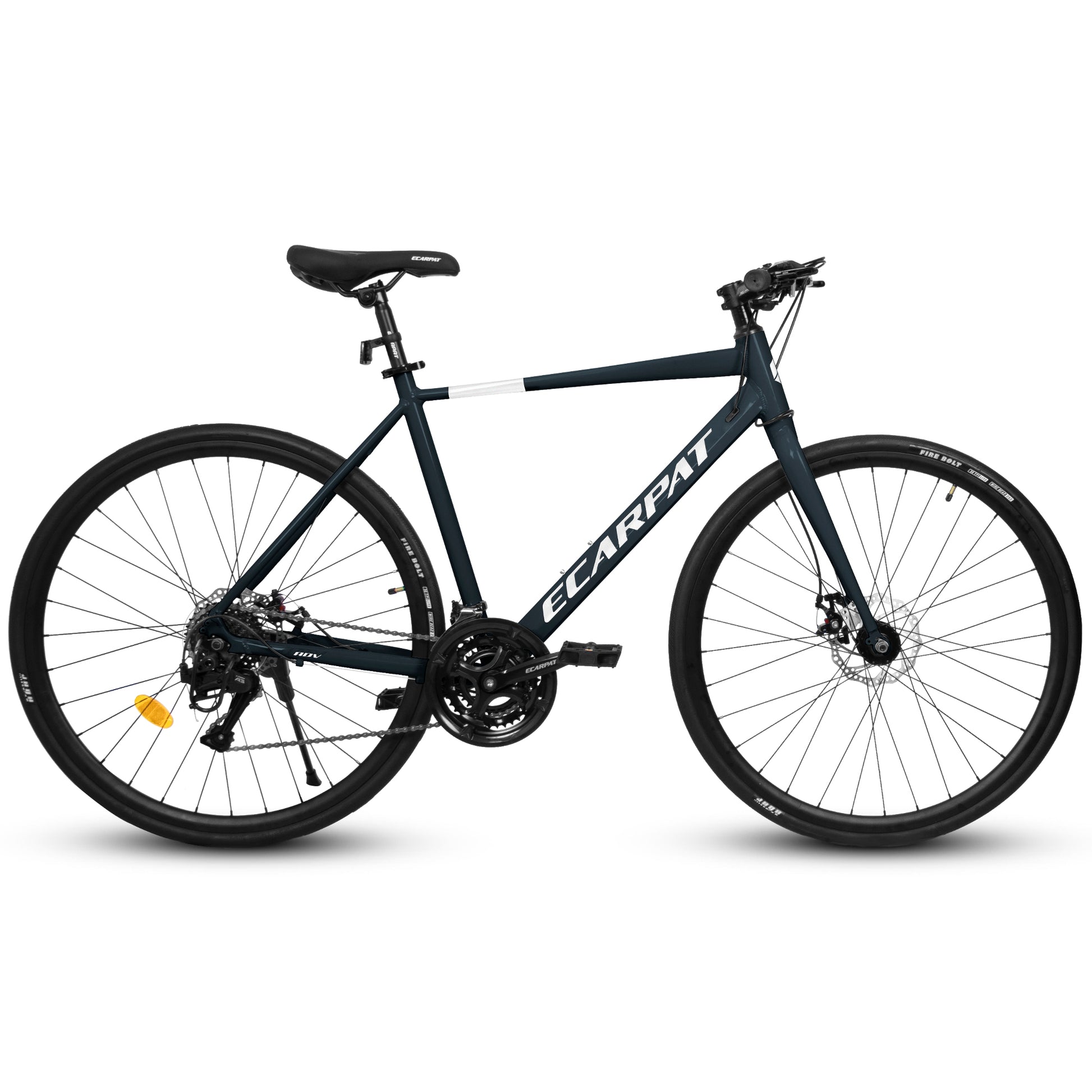 A28320 700C Ecarpat Road Bike, 24 Speed L Twoo Disc Brakes, Light Weight Aluminum Frame ,Racing Bike City Commuting Road Bicycle For Men Women Dark Blue Aluminium