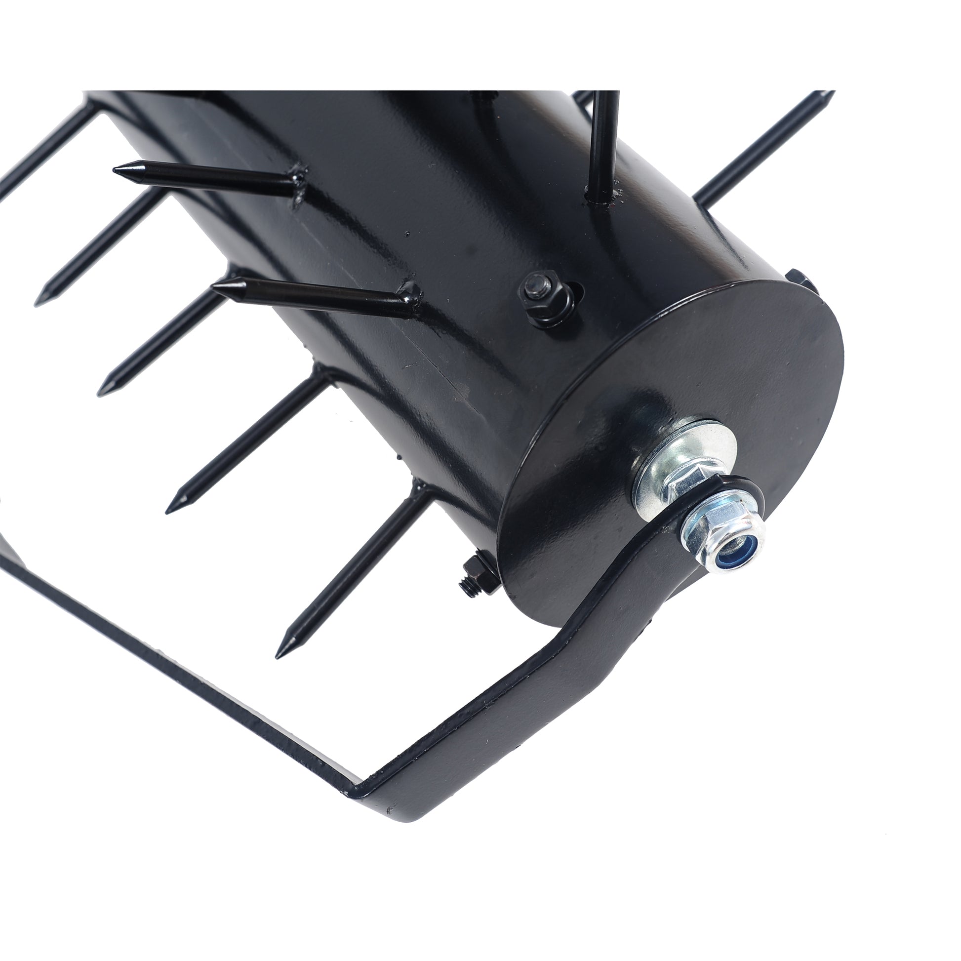 Rolling Manual Lawn Aerator, Home Aerator Lawn Tool Pusher, 58 Inch Handle Push Lawn Aerator For Lawns, Yards And Gardens Black Iron