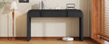 Unique Modern Rounded And Smooth Surface Console Table With 2 Drawers For Living Room And Entryway Black Black Primary Living Space Drawers Glossy Mdf