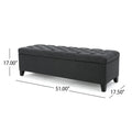 Glouster Storage Ottoman V2 Dark Gray Birch Fabric