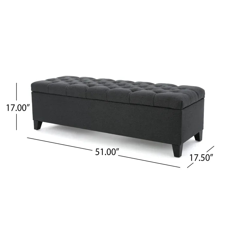 Glouster Storage Ottoman V2 Dark Gray Birch Fabric