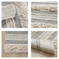 Woven Texture Stripe Bath Rug 22 X 58