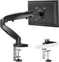 Single Monitor Stand Arm, 13'' To 32'' Adjustable Desk Monitor Mount, Black Black Steel