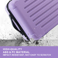 Luggage Sets Abs Pc Hardshell 3Pcs Clearance Luggage Hardside Lightweight Durable Suitcase Sets Spinner Wheels Suitcase With Tsa Lock 20 24 28 ,Purple Purple Abs Pc