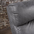 Recliner Chair Double Seats Slate Microfiber